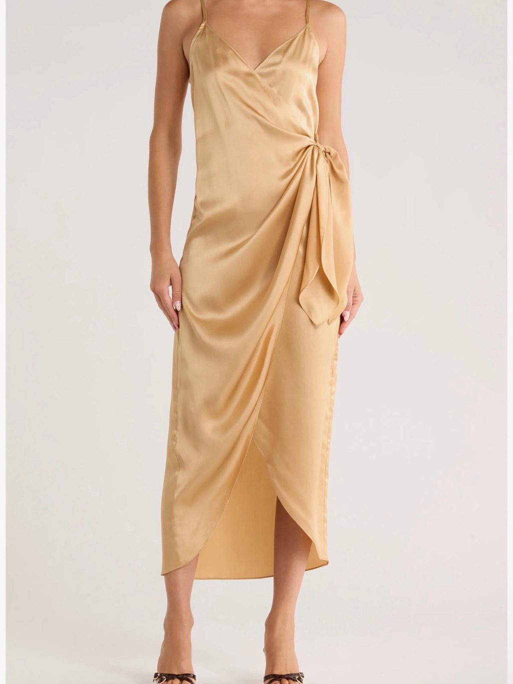 L'agence Amilia Silk Wrap Maxi Dress -Size 4. 100% Silk - New Without Tags